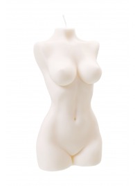 Белая интерьерная свеча в форме женского торса - 850 гр. - Pecado - купить с доставкой в Благовещенске