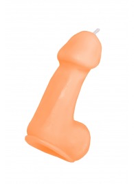 Оранжевая свеча в форме пениса - 47 гр. - Pecado - купить с доставкой в Благовещенске