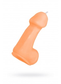 Оранжевая свеча в форме пениса - 47 гр. - Pecado - купить с доставкой в Благовещенске