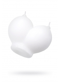 Белая сувенирная свеча «Сиськи» - Pecado - купить с доставкой в Благовещенске