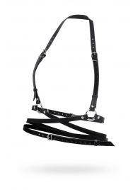 Черная кожаная портупея «Осанка» - Pecado - купить с доставкой в Благовещенске