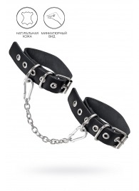 Черные оковы из одного ремешка с люверсами - Pecado - купить с доставкой в Благовещенске