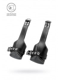 Черные подвесы с белой строчкой - Pecado - купить с доставкой в Благовещенске