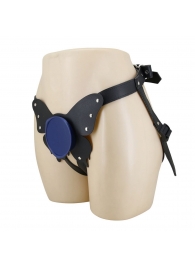 Синие трусики харнесс с платформой Caludio II - Baile - купить с доставкой в Благовещенске