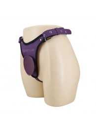 Фиолетовые трусики харнесс с платформой Caludio III - Baile - купить с доставкой в Благовещенске