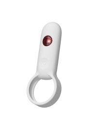 Белое эрекционное виброкольцо с пультом ДУ - Youvic - в Благовещенске купить с доставкой