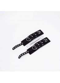 Черные кожаные наручники Sex - Crazy Handmade - купить с доставкой в Благовещенске