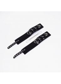 Черные кожаные оковы Sex - Crazy Handmade - купить с доставкой в Благовещенске