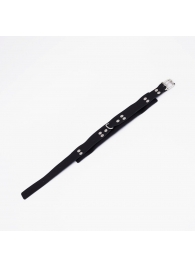 Черный ошейник из высококачественной натуральной кожи - Crazy Handmade - купить с доставкой в Благовещенске