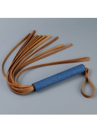 Плеть с джинсовой ручкой «Дикий Запад» - 60 см. - Sitabella - купить с доставкой в Благовещенске