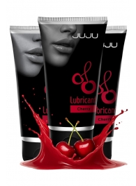 Набор из 3 съедобных лубрикантов JUJU со вкусом вишни - JuJu - купить с доставкой в Благовещенске
