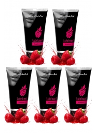 Набор из 5 съедобных лубрикантов JUJU со вкусом малины - JuJu - купить с доставкой в Благовещенске