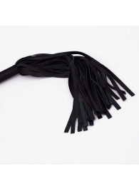 Черный кожаный флоггер - 45 см. - Crazy Handmade - купить с доставкой в Благовещенске