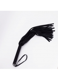 Черный кожаный флоггер - 45 см. - Crazy Handmade - купить с доставкой в Благовещенске