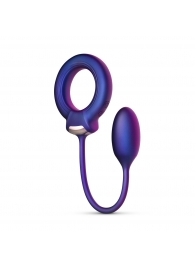 Фиолетовое эрекционное виброкольцо с анальным шариком Eclipse - ONE DC B.V. - в Благовещенске купить с доставкой
