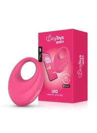 Розовое интерактивное эрекционное виброкольцо Leo - Easy toys - в Благовещенске купить с доставкой