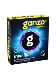 Супертонкие презервативы Ganzo Invisible - 3 шт. - Ganzo - купить с доставкой в Благовещенске