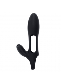 Черная насадка на пенис с вибрацией Nautilus - Zero Tolerance - в Благовещенске купить с доставкой