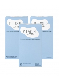 Набор из 3 упаковок ультратонких презервативов Pleasure Lab (по 12 шт.) - Pleasure Lab - купить с доставкой в Благовещенске