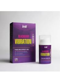 Стимулирующий гель с эффектом вибрации Blackberry Vibration - 15 мл. - INTT - купить с доставкой в Благовещенске