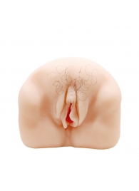 Телесный мастурбатор-вагина с оволосением и вибрацией - Baile - в Благовещенске купить с доставкой