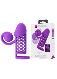 Фиолетовая вибронасадка с клиторальным отростком Harden - Baile - в Благовещенске купить с доставкой