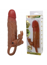 Карамельная вибронасадка с клиторальным стимулятором Osmar - 20,5 см. - Baile - в Благовещенске купить с доставкой