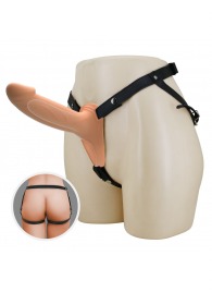 Телесный полый мужской страпон London - 16,8 см. - Baile - купить с доставкой в Благовещенске