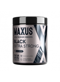 Черные утолщенные презервативы MAXUS Extra Strong с железным кейсом - 15 шт. - Maxus - купить с доставкой в Благовещенске