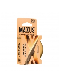 Точечные презервативы MAXUS 2000 Amazing Dots с железным кейсом - 3 шт. - Maxus - купить с доставкой в Благовещенске