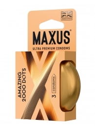 Точечные презервативы MAXUS 2000 Amazing Dots с железным кейсом - 3 шт. - Maxus - купить с доставкой в Благовещенске