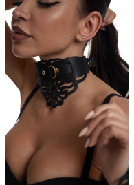 Фигурный чокер с узорами и золотистой фурнитурой - Crazy Handmade - купить с доставкой в Благовещенске