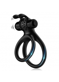 Черное эрекционное виброкольцо с подхватом мошонки Stay Hard - Boys of Toys - в Благовещенске купить с доставкой