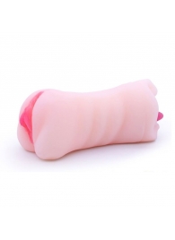 Телесный двусторонний мастурбатор - вагина и ротик - Boys of Toys - в Благовещенске купить с доставкой