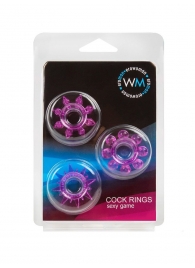 Набор из 3 лиловых эрекционных колец различной формы - Erowoman-Eroman - в Благовещенске купить с доставкой