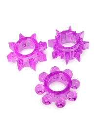 Набор из 3 лиловых эрекционных колец различной формы - Erowoman-Eroman - в Благовещенске купить с доставкой