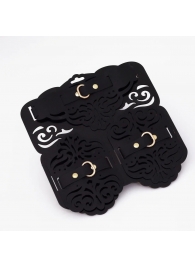 Фигурный набор для БДСМ-игр с узорами и золотистой фурнитурой - Crazy Handmade - купить с доставкой в Благовещенске