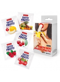 Набор из 5 саше съедобных смазок Tutti-Frutti - Биоритм - купить с доставкой в Благовещенске