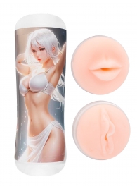 Двусторонний мастурбатор в колбе аниме - вагина и ротик - Tokyo Style - в Благовещенске купить с доставкой
