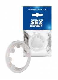 Эрекционное кольцо с мягкой стимулирующей насадкой - Sex Expert - в Благовещенске купить с доставкой