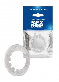 Эрекционное кольцо со стимулирующими шариками на поверхности - Sex Expert - в Благовещенске купить с доставкой