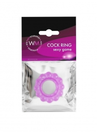 Лиловое эрекционное кольцо с 2 рядами стимулирующих шариков - Erowoman-Eroman - в Благовещенске купить с доставкой