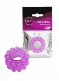 Лиловое эрекционное кольцо с 2 рядами стимулирующих шариков - Erowoman-Eroman - в Благовещенске купить с доставкой