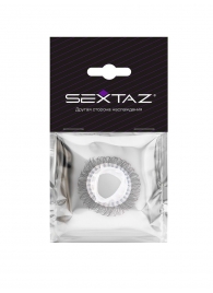 Эластичное эрекционное кольцо с длинными черными «ресничками» - Sextaz - в Благовещенске купить с доставкой