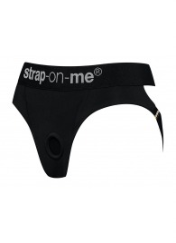 Черные трусики для насадок Heroine Lingerie Harness - size XL - Strap-on-me - купить с доставкой в Благовещенске