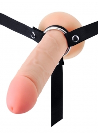 Мужской полый страпон на регулируемых ремешках - 22 см. - Sex Expert - купить с доставкой в Благовещенске
