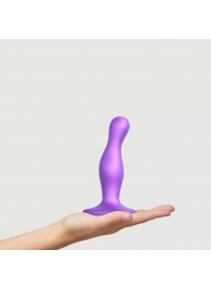 Фиолетовая насадка Strap-On-Me Dildo Plug Curvy size S - Strap-on-me - купить с доставкой в Благовещенске