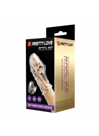 Прозрачная насадка на пенис Booker - 8 см. - Baile - в Благовещенске купить с доставкой