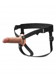 Телесный пустотелый фаллопротез 5’’ Hollow Silicone Strap-On - 14 см. - Pipedream - купить с доставкой в Благовещенске