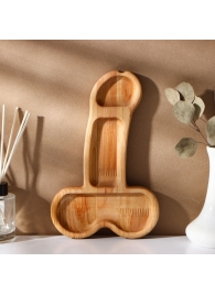 Деревянное блюдо для подачи в форме члена (25 х 16,5 х 1,7 см) - Сима-Ленд - купить с доставкой в Благовещенске